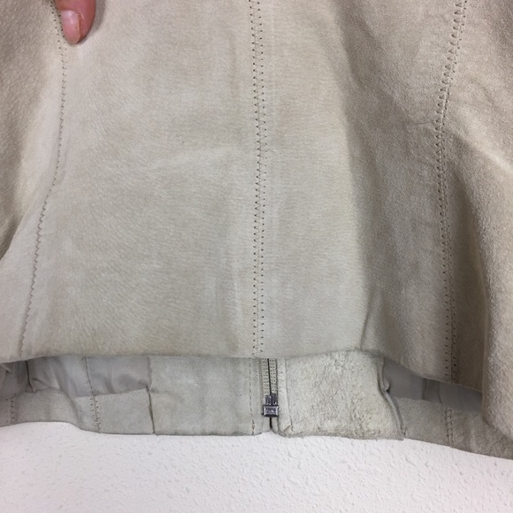 🌞FREE Révue Leather Jacket Cream Buttery Soft 10 - Picture 6 of 8